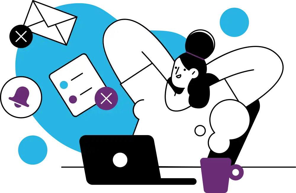 pinnacle links NDIS management graphic - relaxing in chair