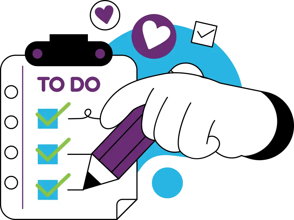 pinnacle links plan management graphic of to-do list